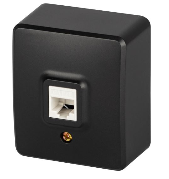 Розетка RJ45 ОУ Эксперт 11-3203-05 IP20 антрацит ЭРА (Б0062988), информационная