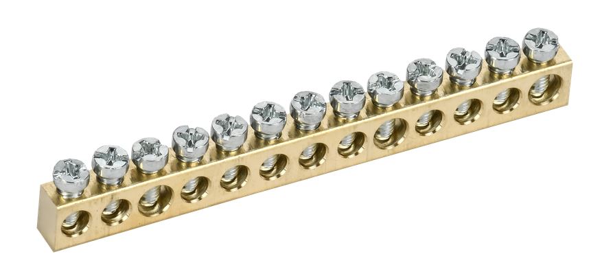 Шина нулевая TEKFOR сечение 6х9 13 отверстия (TF-KP00D-SN-13)
