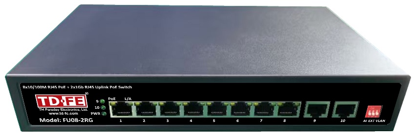 FU08-2RG, сетевой PoE коммутатор