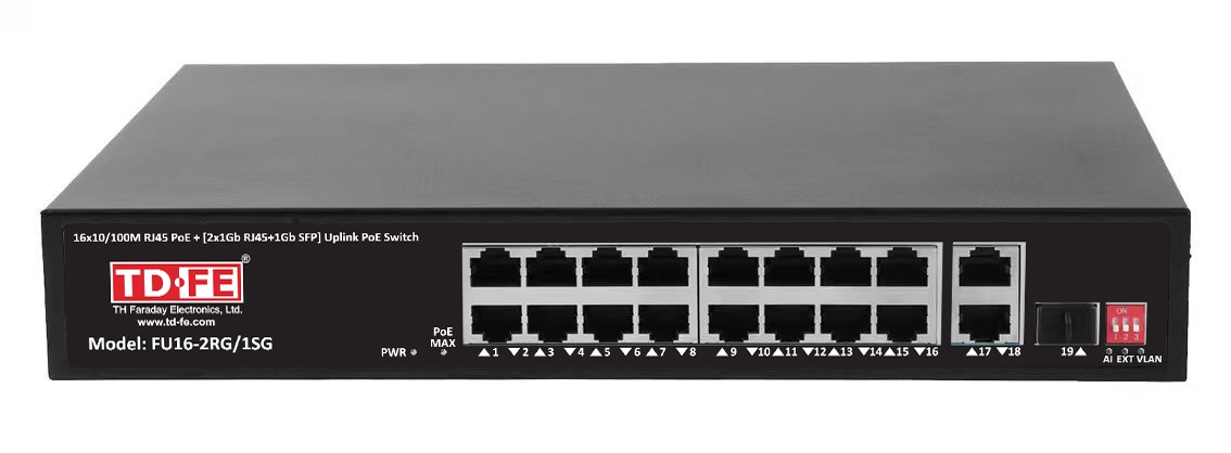 FU16-2RG/1SG, сетевой PoE коммутатор