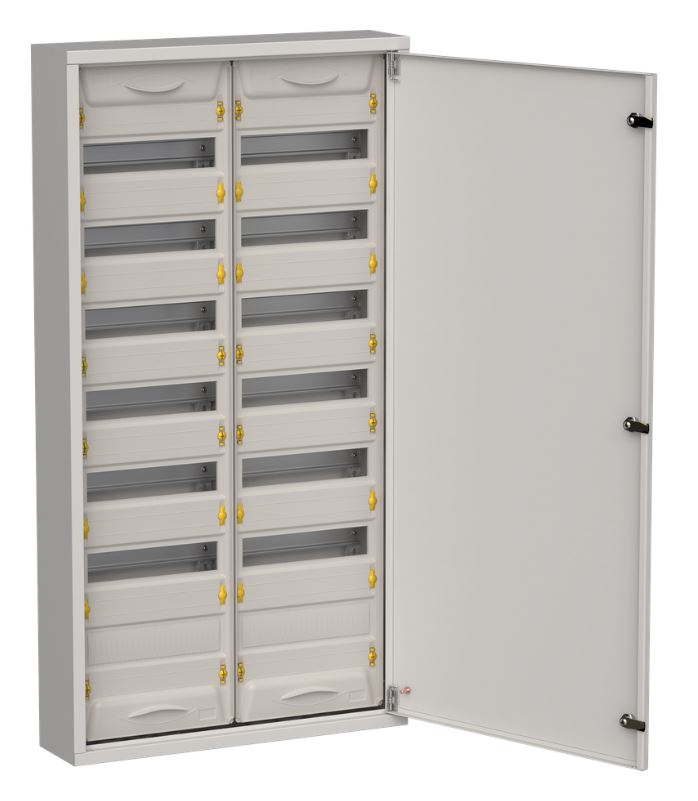 Корпус металлический TITAN 5 ЩРн-168 (2х84) 1085х570х140 IP31 одна дверь серый (TI5-50-N-2х084-31-7035)