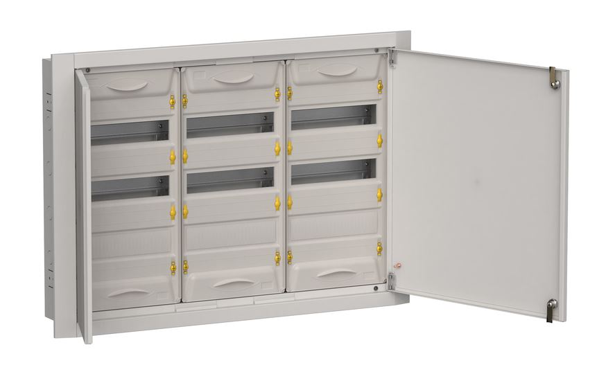 Корпус металлический встраиваемый TITAN 5 ЩРв-108 (3х36) 630х885х130 IP31 одна дверь серый (TI5-50-V-3х036-31-7035)