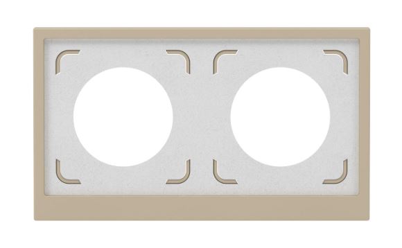 Рамка KANT IP44 2 поста ванильный марципан (7015944)