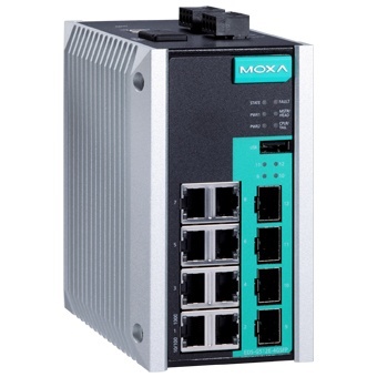 EDS-G512E-4GSFP, коммутатор 8х10/100/1000BaseTX, 4х100/1000Base SFP
