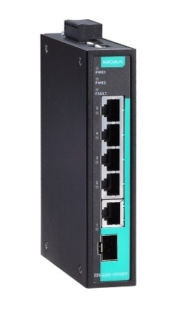 EDS-G205-1GTXSFP, коммутатор 4х10/100/1000BaseTX и 1 x Combo Gigabit (10/100/1000BaseTX или 100/1000BaseSFP)