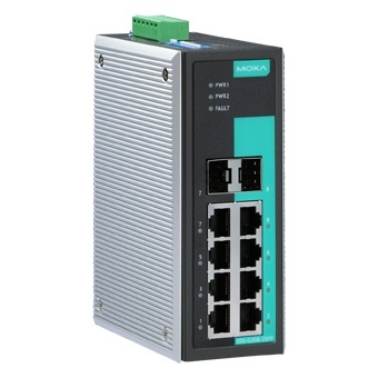 EDS-G308-2SFP, коммутатор 6х10/100/1000BaseTX, 2 x Combo Gigabit (10/100/1000BaseTX или 100/1000BaseSFP)