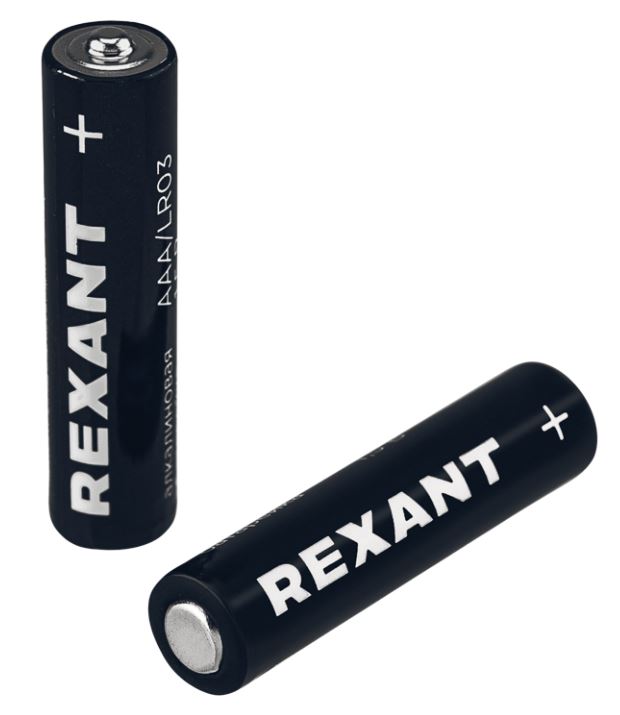 Батарейка алкалиновая AAA/LR03 мизинчиковая 1,5В REXANT (39-1012), элемент питания