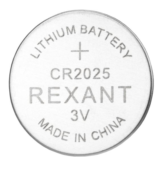 Батарейка литиевая CR2025 3В REXANT (39-1107), элемент питания