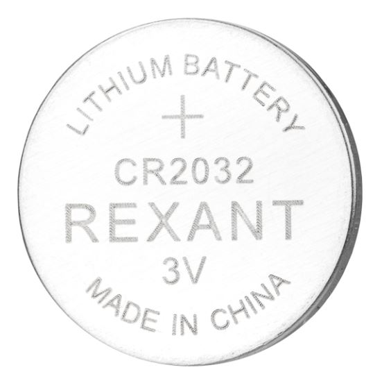 Батарейка литиевая CR2032 3В REXANT (39-1114), элемент питания