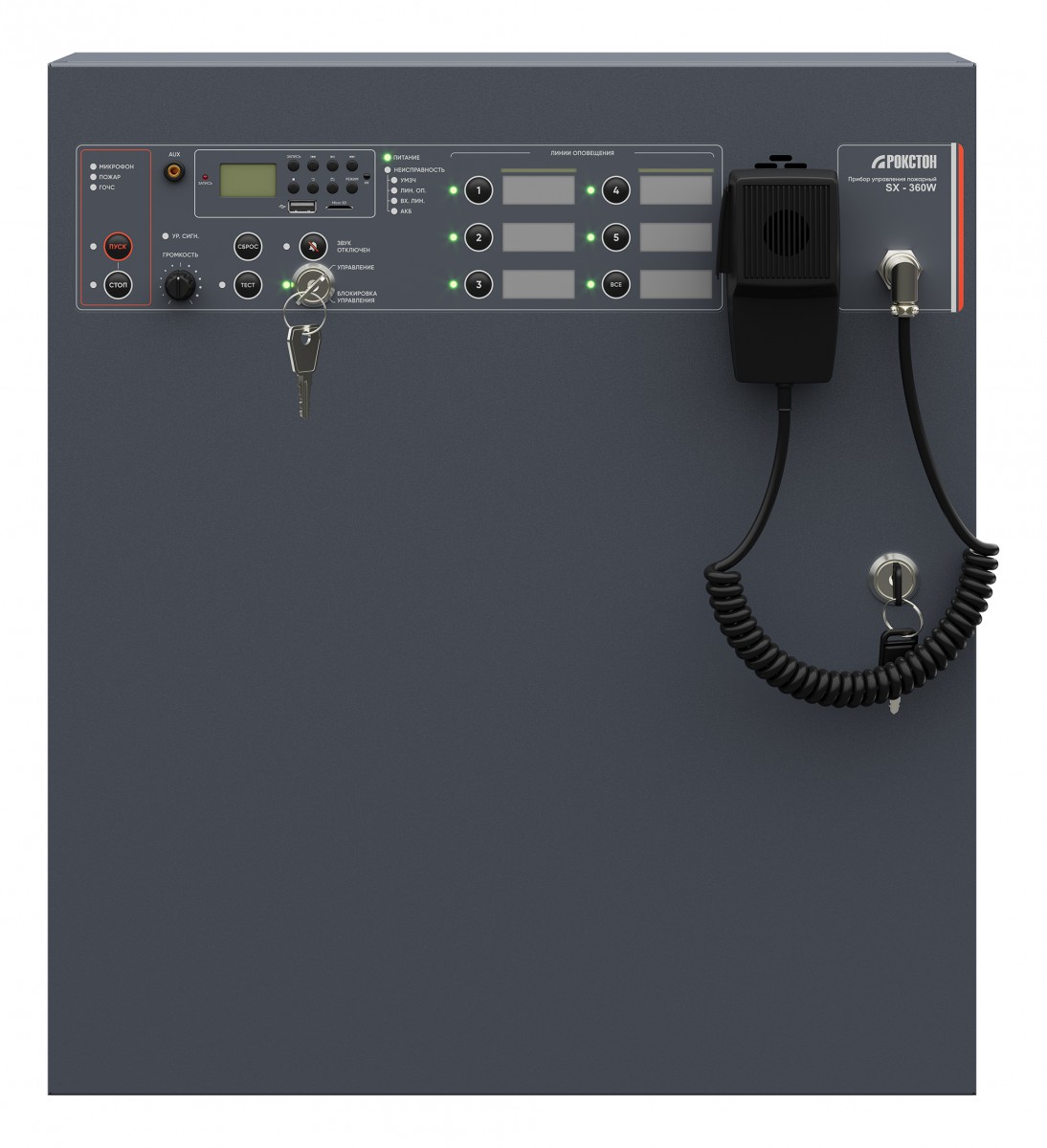 SX-360W, прибор управления оповещением