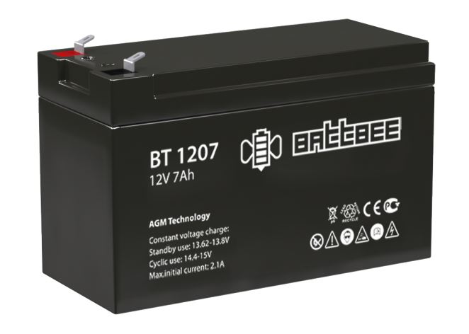 BATTBEE BT 1207, аккумулятор герметичный свинцово-кислотный