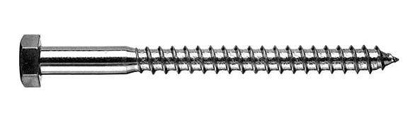 Сантехнический шуруп 8х60 DIN 571 глухарь цинк (10 шт) (PR08.9713)