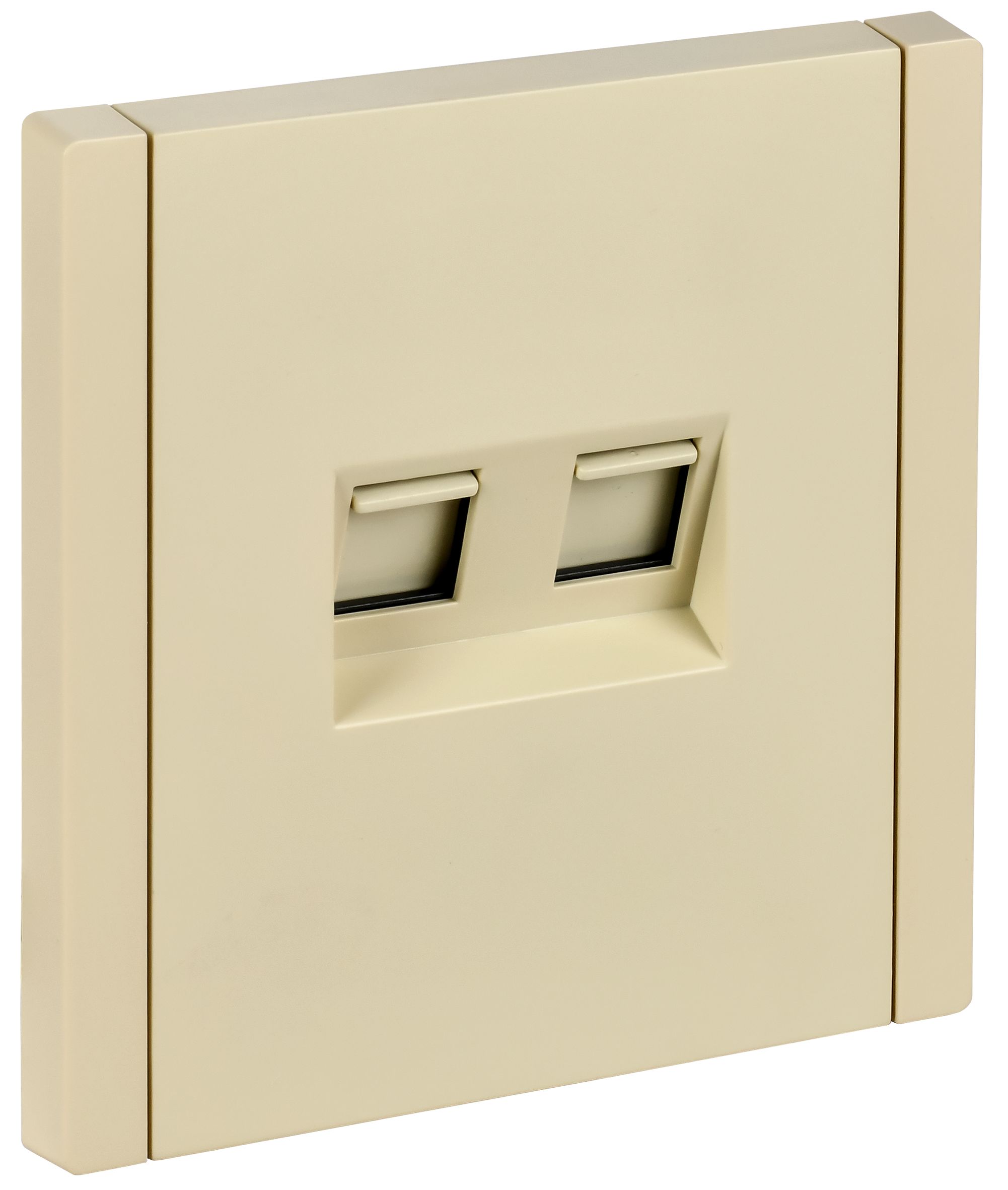 FORTE&PIANO Розетка двойная RJ11+RJ45 кат.5E FP435 скрытой установки ваниль (FP-KT20-O-1-K10)