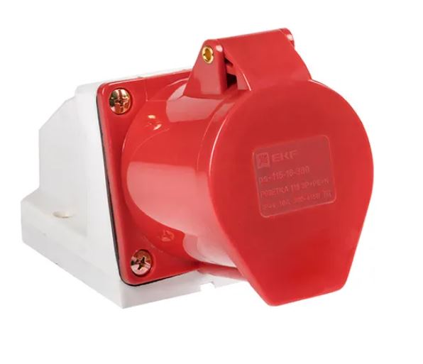Розетка стационарная наружная 123 2Р+РЕ 32А 220В IP44 (ps-123-32-220)