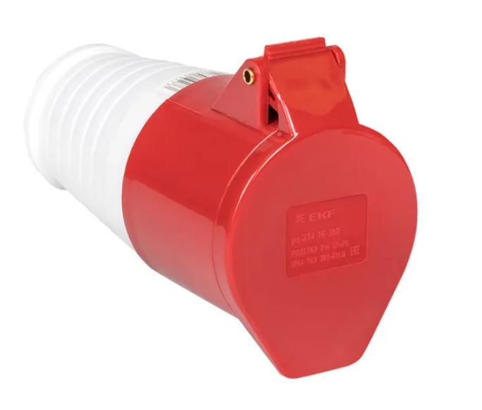 Розетка переносная 214 16А IP44 380В 3Р+РЕ PROxima (ps-214-16-380-PRO)