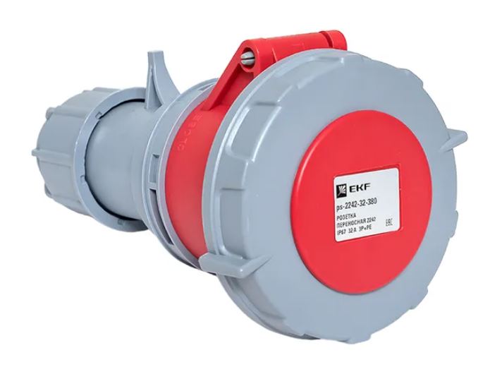 Розетка переносная 2242 32А IP67 380В 3Р+РЕ PROxima (ps-2242-32-380)