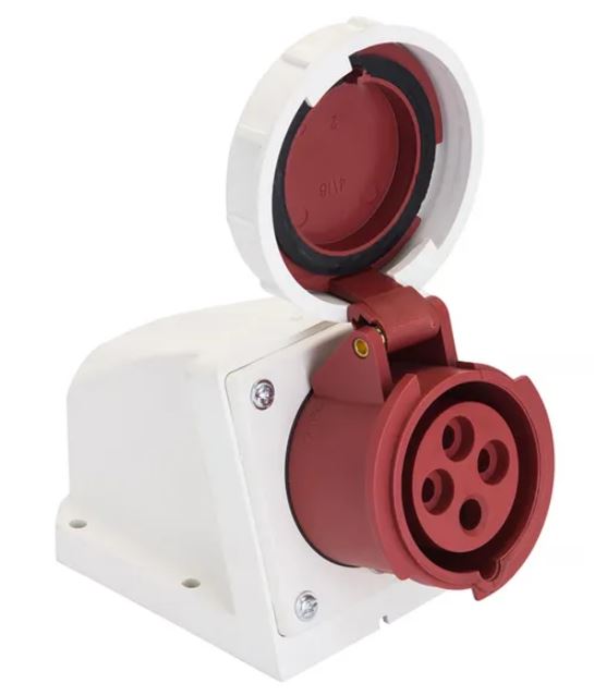 Розетка стационарная наружная 1242 3Р+РЕ 32А 380В IP67 PROxima (ps-1242-32-380)