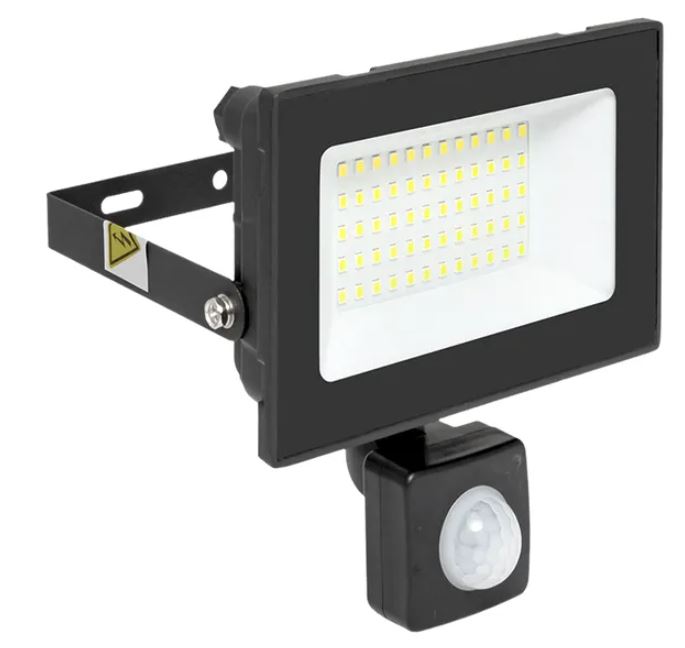 СДО-3004 50Вт 6500К IP54 LUMA (FLL-3004-50D-6500), прожектор светодиодный с инфракрасным датчиком движения