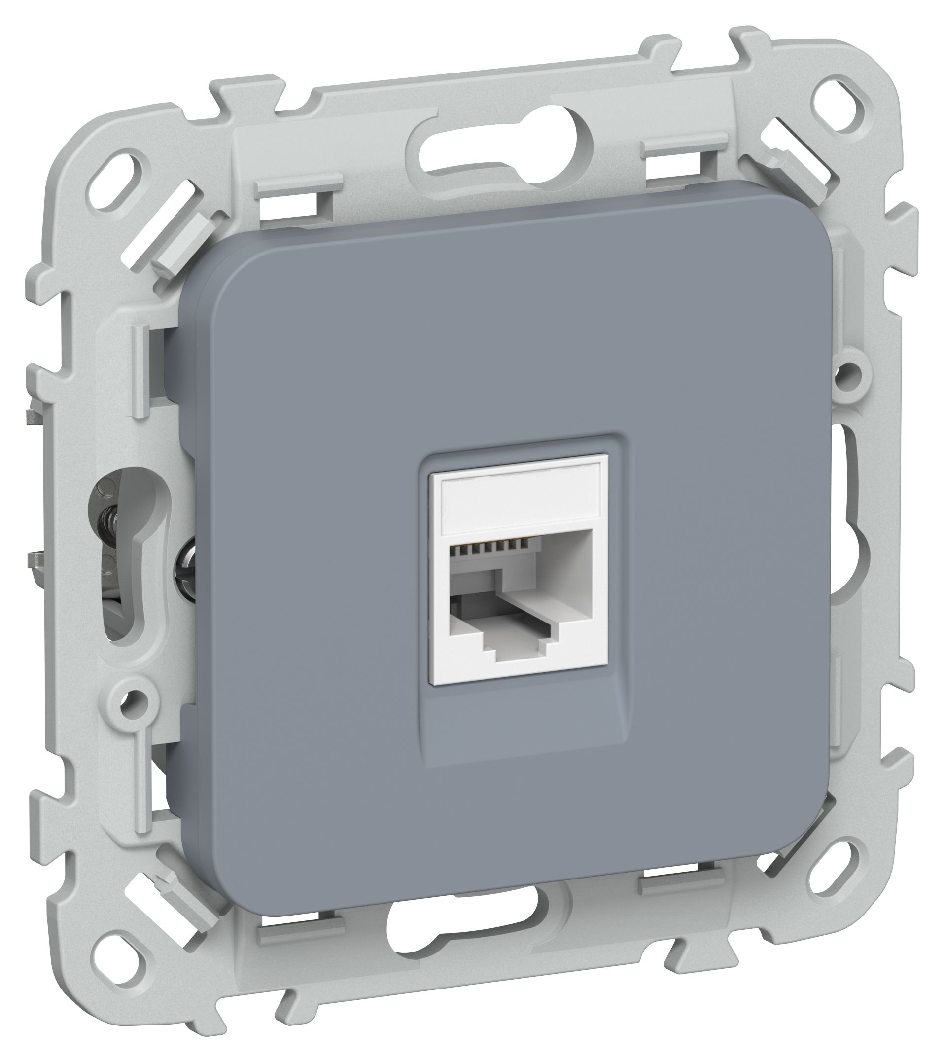 FLITE Розетка компьютерная RJ45 кат 6 UTP РК6-1-0-ФлМ скрытой установки маренго (FI-K12-2-K35)