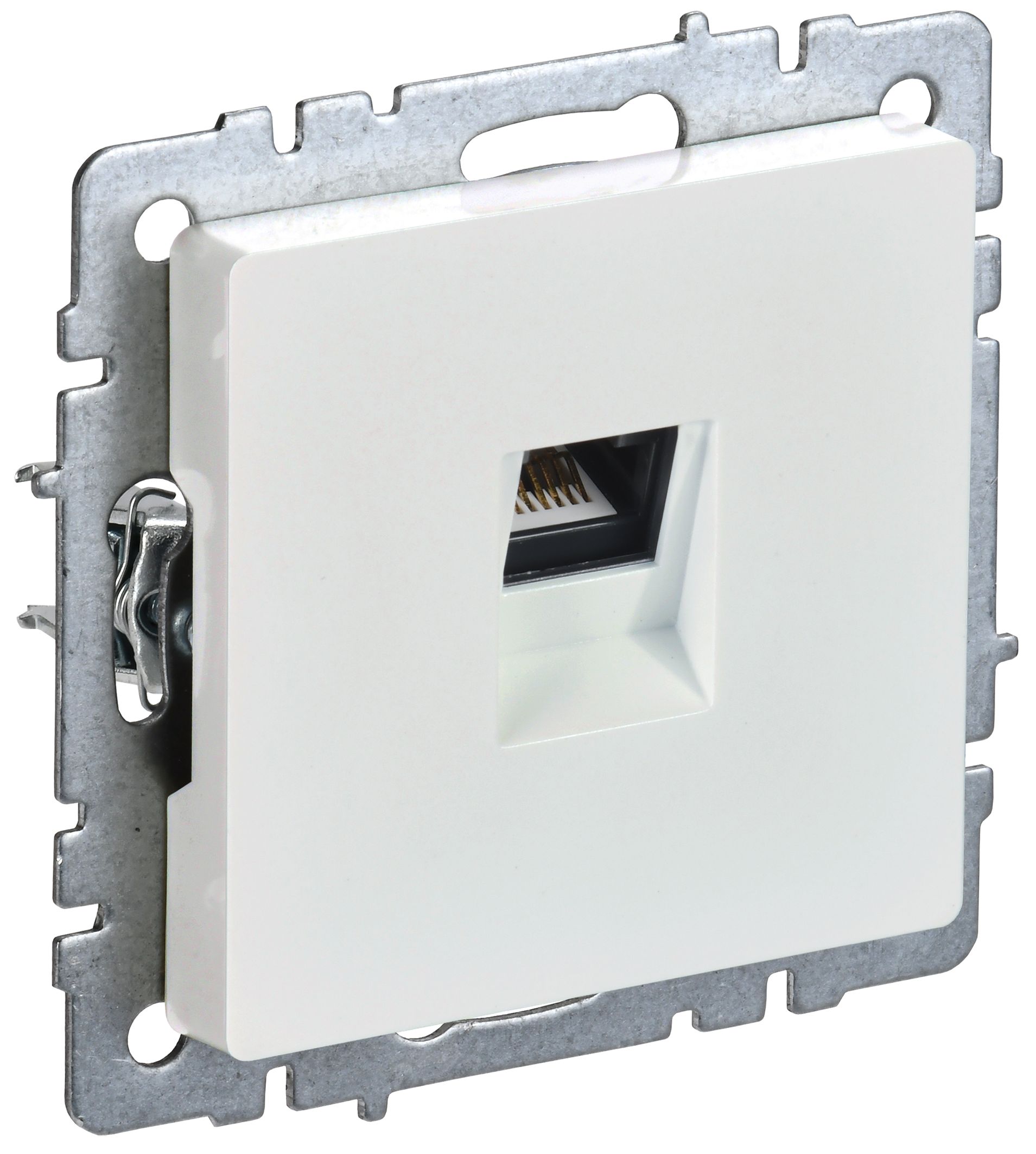Розетка компьютерная RJ45 BRITE кат.6 РК11-БрЖ скрытой установки жемчуг (BR-K10-2-K36)