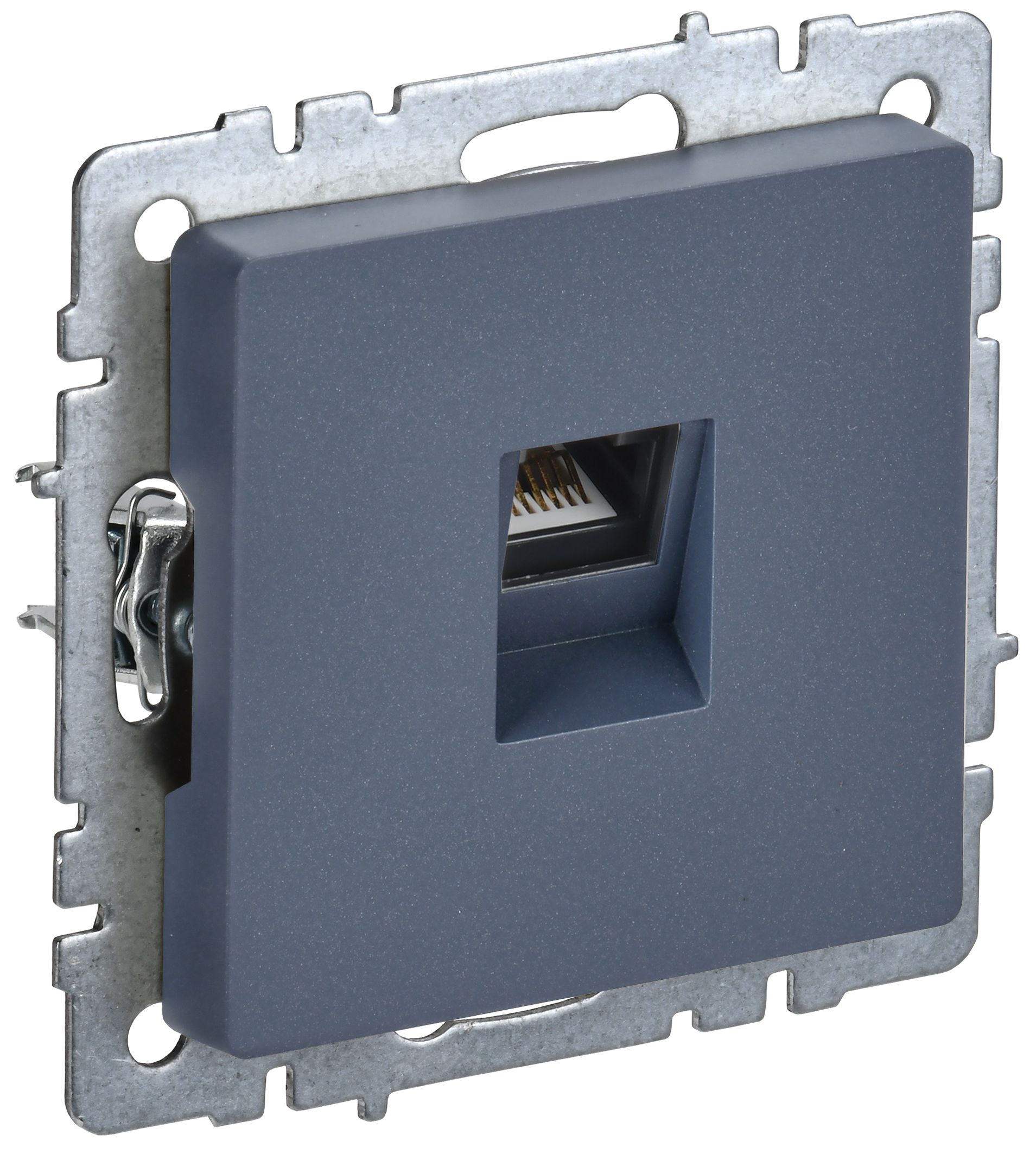 Розетка компьютерная RJ45 BRITE кат.6 РК11-БрМ скрытой установки маренго (BR-K10-2-K35)