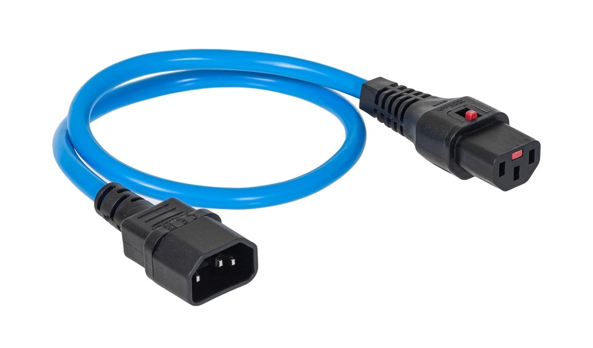 R-10-Cord60-C13-C14-1.0-Blue, шнур питания с заземлением