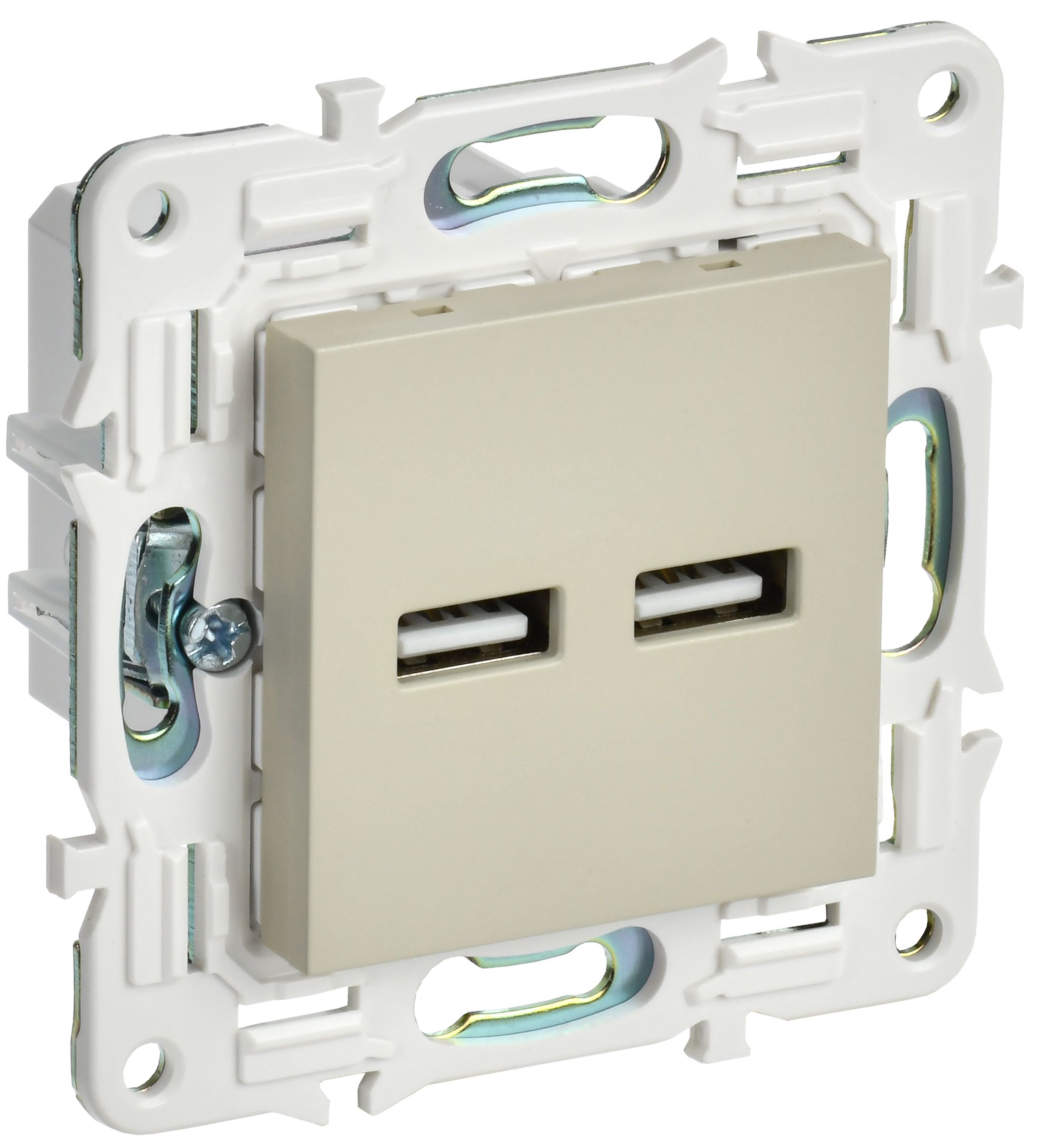 SKANDY Розетка USB A+A 3,1А SK-R15B скрытой установки бежевый (SK-U21-D31-K10)