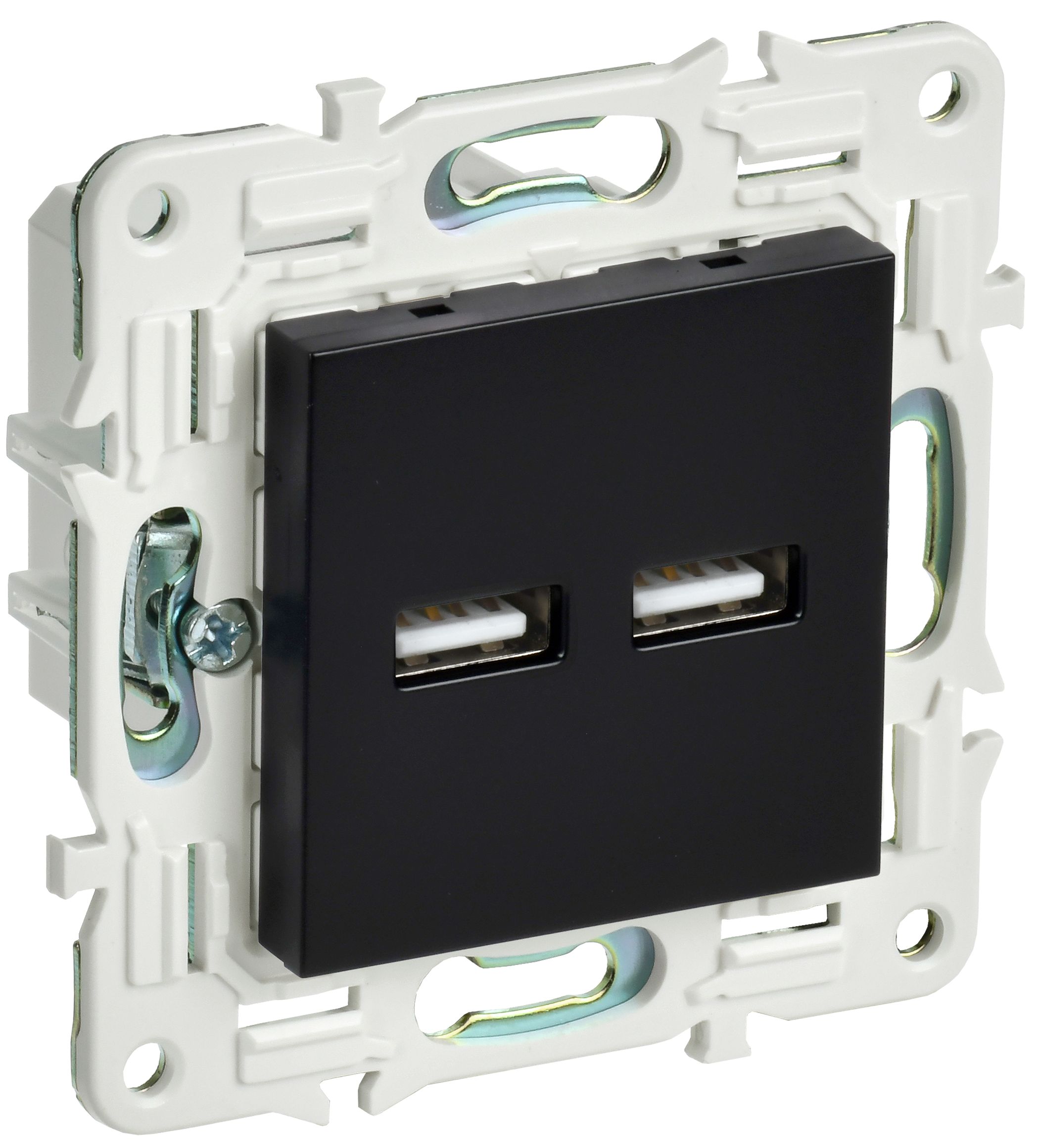 SKANDY Розетка USB A+A 3,1А SK-R15Bl скрытой установки черный (SK-U21-D31-K02)