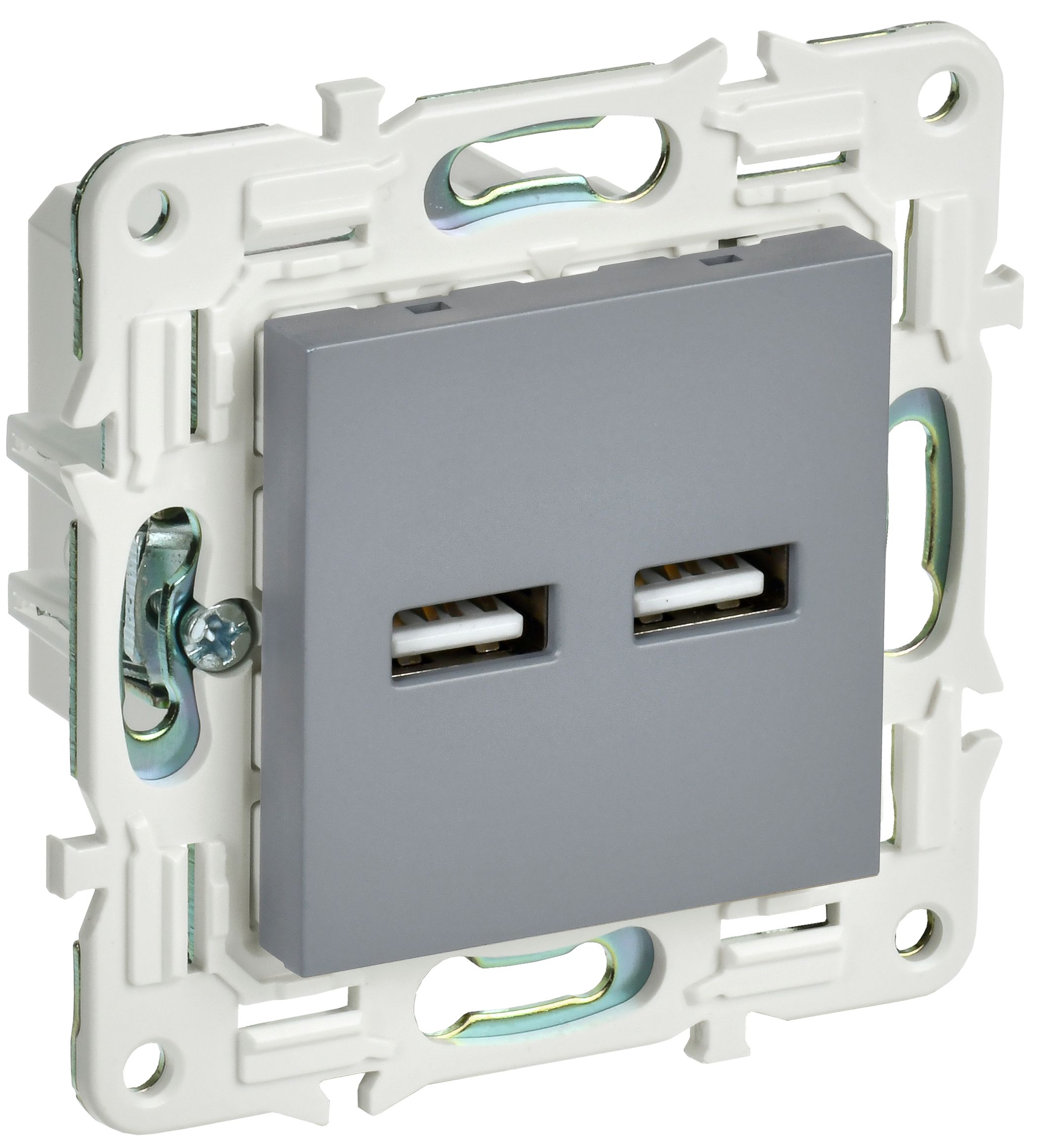 SKANDY Розетка USB A+A 3,1А SK-R15Gr скрытой установки серый (SK-U21-D31-K03)