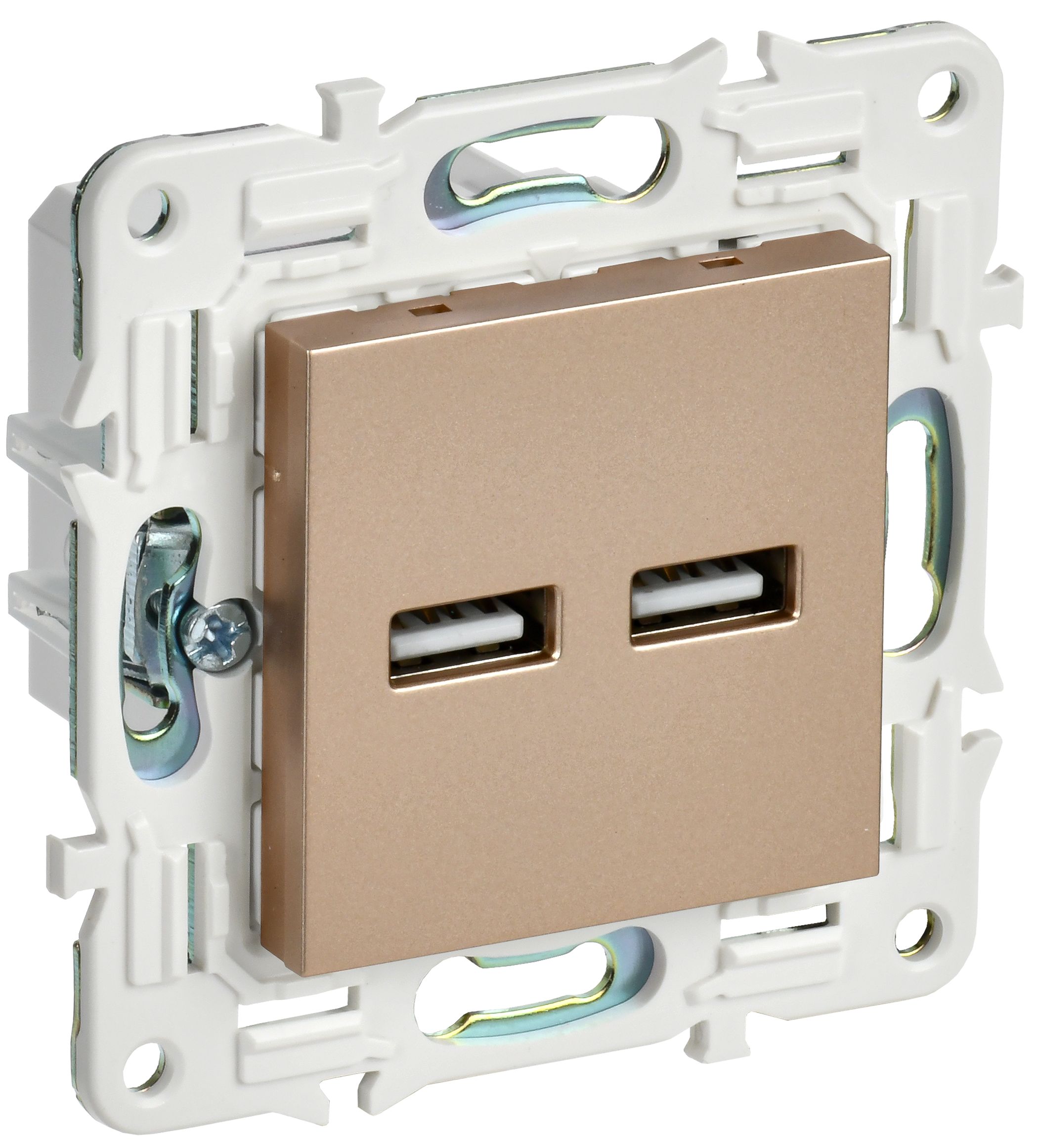 SKANDY Розетка USB A+A 3,1А SK-R15Sa скрытой установки песочный (SK-U21-D31-K98)