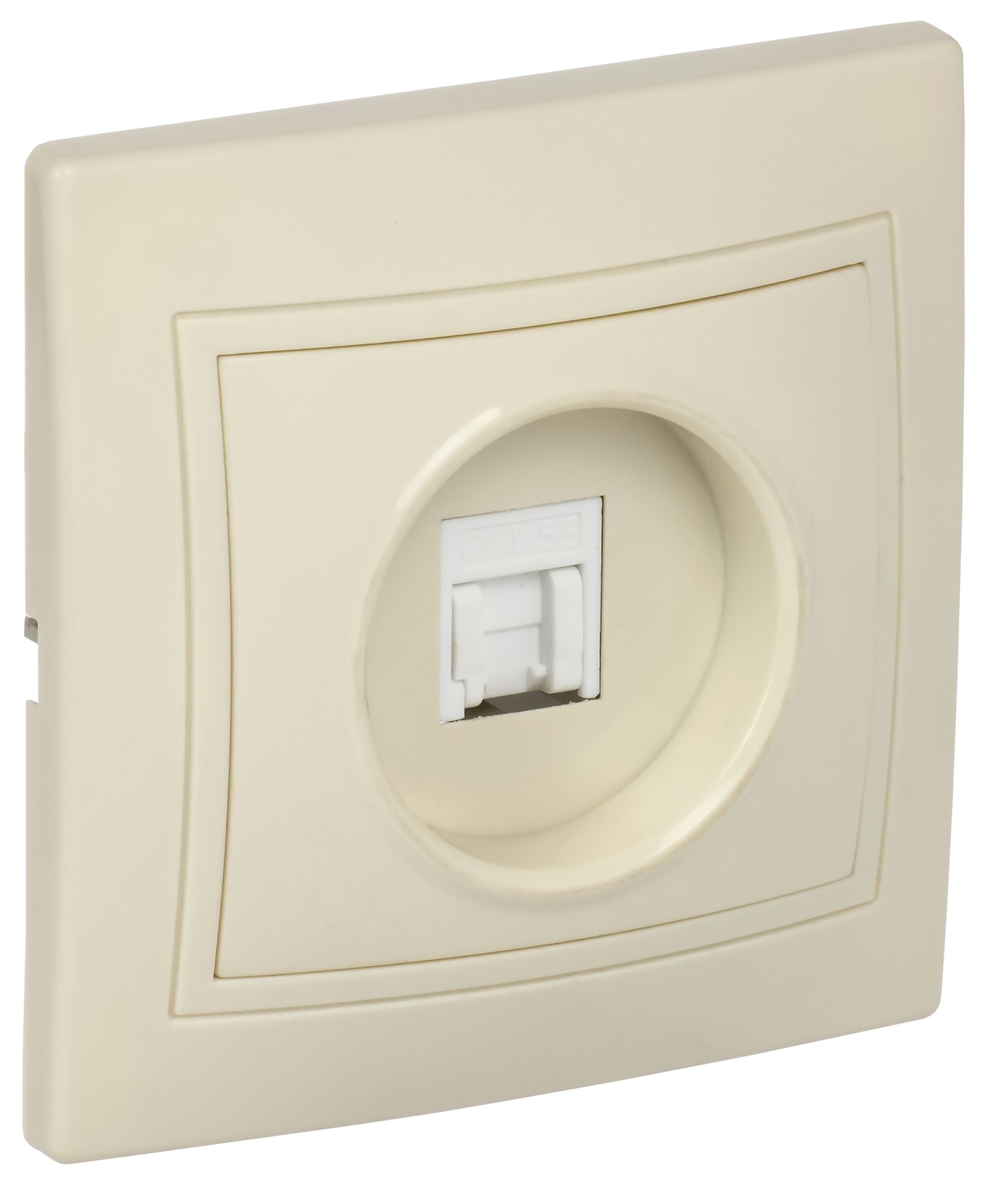 Розетка 1-местная компьютерная RJ45 кат.5е РК10-ККм крем GENERICA KVARTA (EKK10-K33-DM)