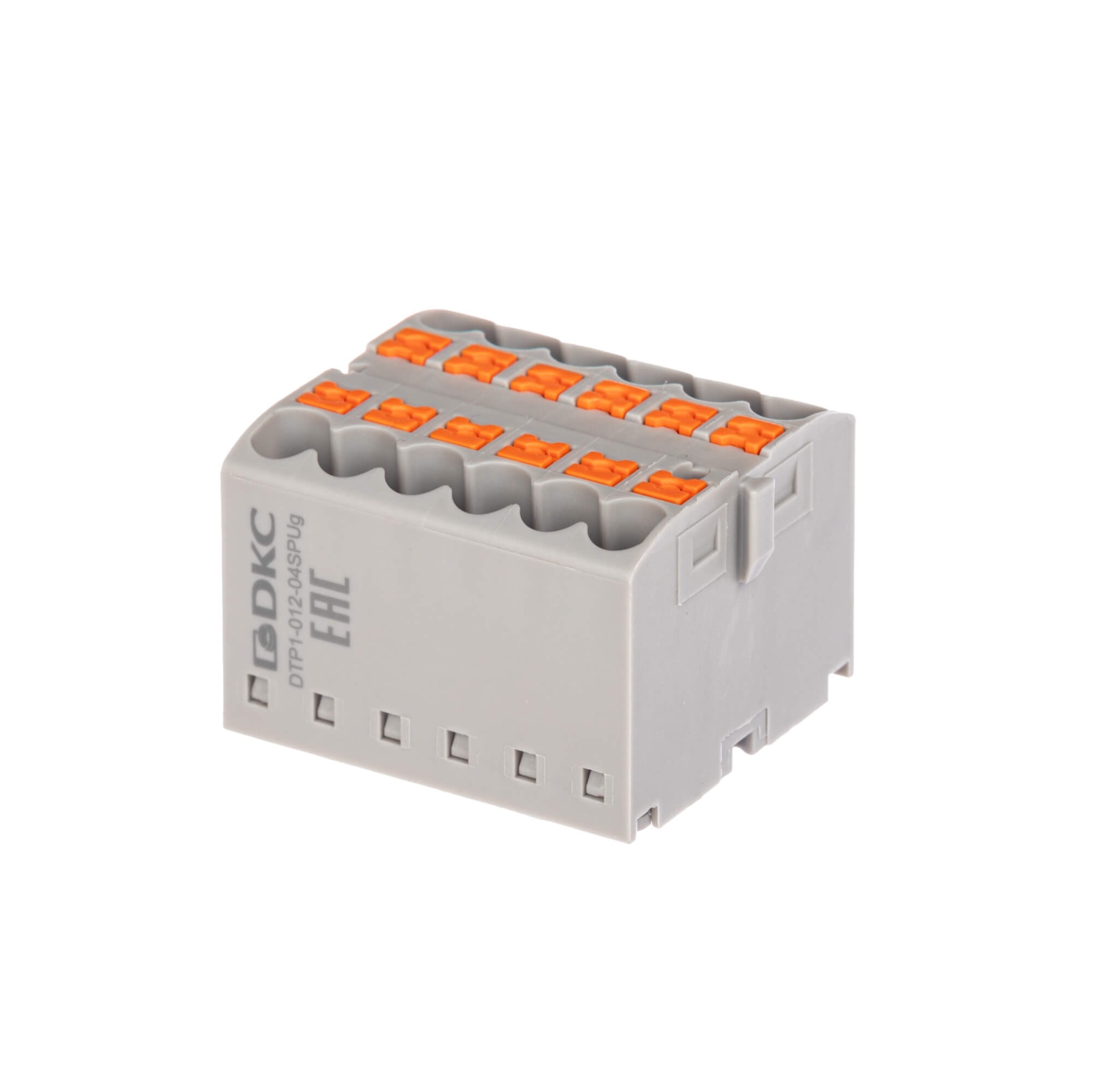 Блок распределительный, зажим push-in, 12 точек, серый (DTP1-012-04SPUG)